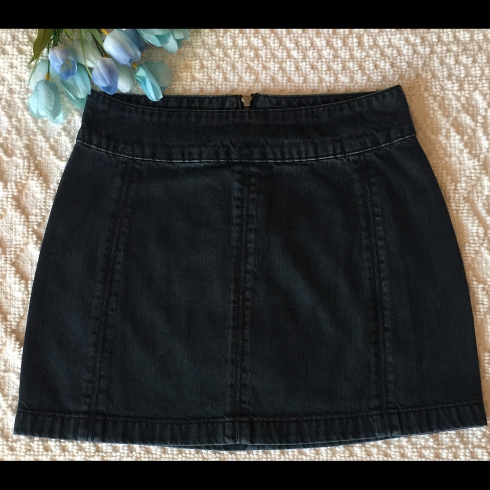 FREE PEOPLE Zip to It Denim Mini Skirt - Picture 4 of 8